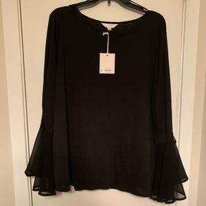 NWT - Lauren Conrad Bell-Sleeve blouse